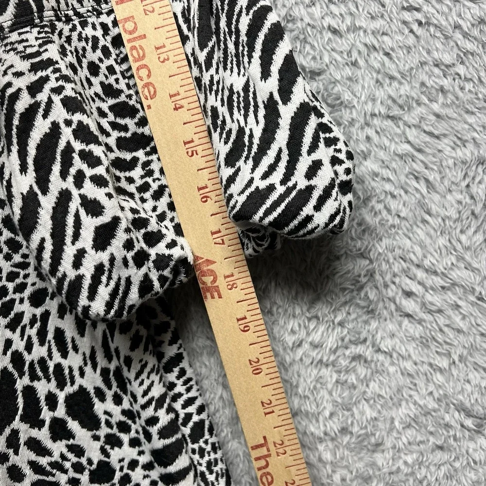 Ali Miles Jacket Womens Small Black White Animal Print Swing Bell Sleeves Fairy - Picture 14 of 15